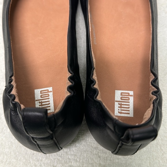 Fitflop Black Leather Allegro Ballerina Flat Size 5 - Picture 8 of 13